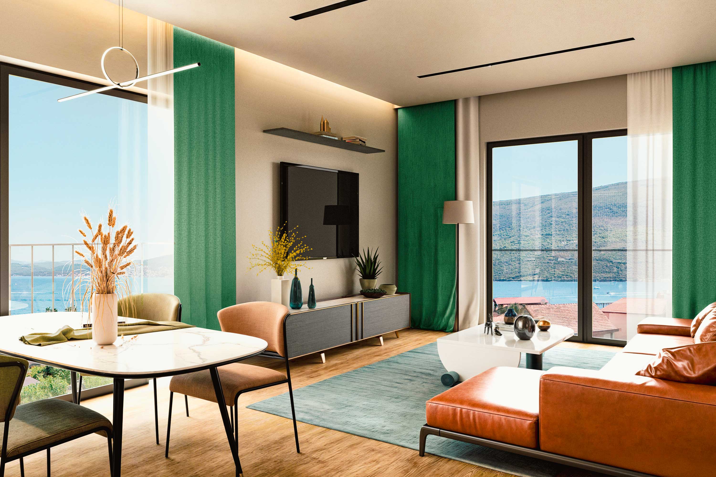 Living Area of ​​Maya Mare 1+1 Flat
